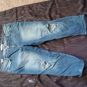 Torrid Ripped Knee Denim Capris